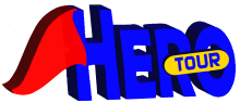 HERO Tour logo with red cape