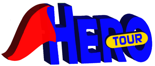 HERO Tour logo with cape